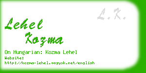 lehel kozma business card